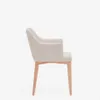 Silla Croft de chenilla y patas de madera maciza de fresno - beige en Beige - Sillas, Uruguay | Kavehome, vista 7 de 10