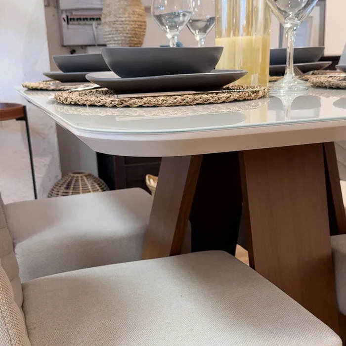 Mesa de Comedor Rectangular - Línea París - Blanco en Blanco - Mesas de comedor, Uruguay | Ecowood, vista 5