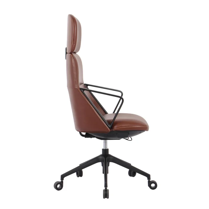 Silla Gerencial De Cuero Cuero Marron 3003-1 en Marrón - Sillas de escritorio, Uruguay | Divino, vista 4