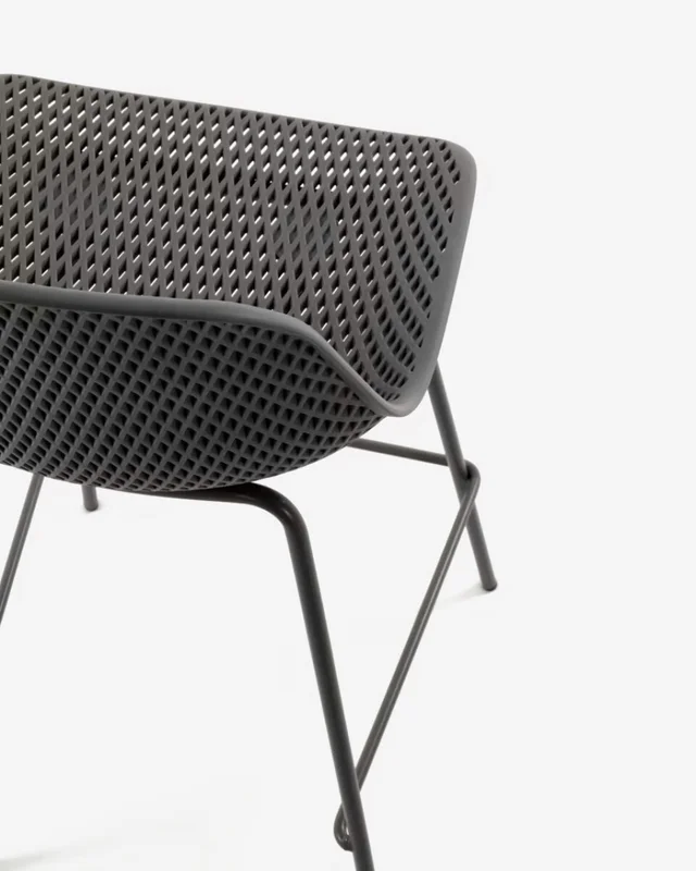 Taburete Quinby - gris altura 75 cm en Blanco - Butacas, banquetas y puffs, Uruguay | Kavehome, vista 4
