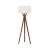 Luminaria de pie pantalla natural y madera E27 147cm en Blanco - Lámparas de pie, Uruguay | Iluminica, vista 1 de 6