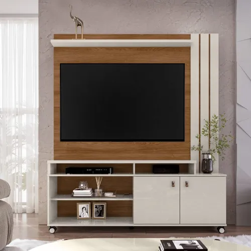 Rack TV Nevada 1.6 en Blanco - Muebles para TV, Uruguay | Casa Brava