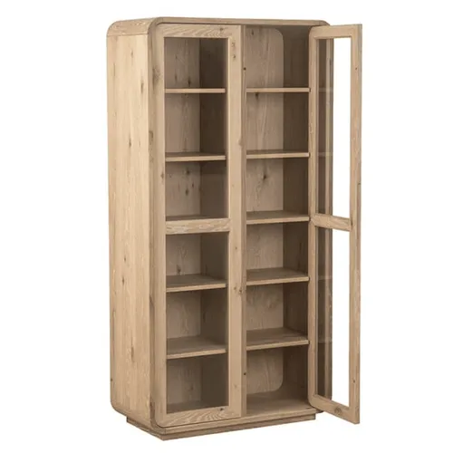 VITRINA ALTA MARINA ROBLE 98X46X204 en Madera natural - Bibliotecas, Uruguay | Masinfinito Casa