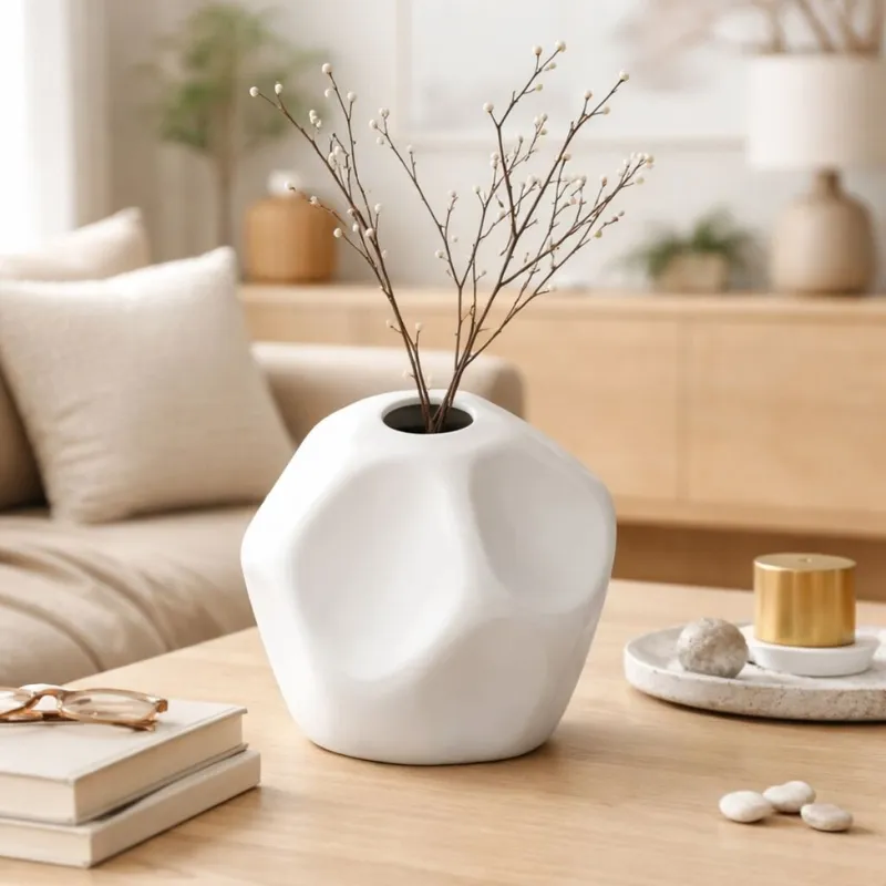 JARRON ORIGAMI Blanco en Blanco - Decoración, Uruguay | Viasono