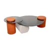 Mesa Ratona Vidrio-templado Gris Vetro en Multicolor - Mesas de living, Uruguay | Divino, vista 2 de 4