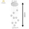 Colgante led 9 esferas efecto flotante 9*5W en Blanco - Lámparas colgantes, Uruguay | Iluminica, vista 6 de 6