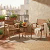 Set de Silla de Patio con Apoyabrazos Caraíva en Teca + Mesa Auxiliar en Marrón - Muebles para el exterior, Uruguay | Rústico Hogar, vista 2 de 5