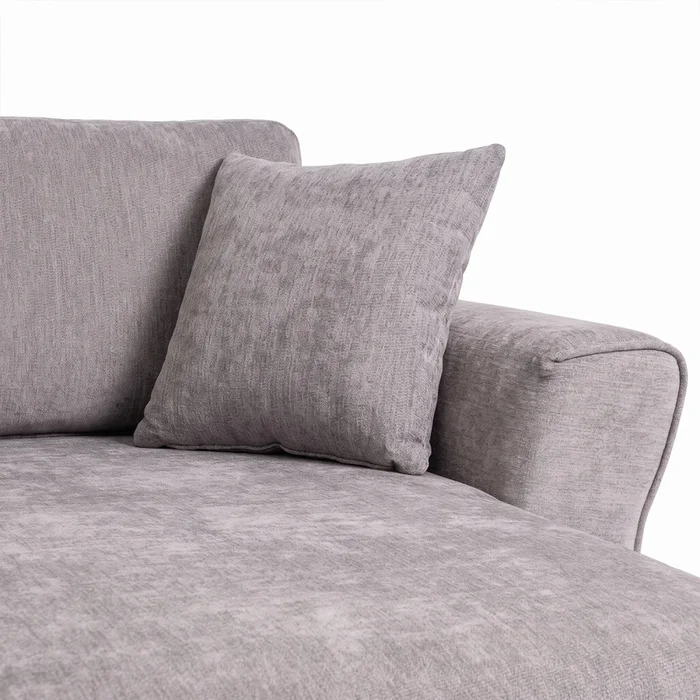 Sofá Cama Chaise/baúl Tela Gris Bristol en Gris - Sillones y sofás, Uruguay | Divino, vista 4