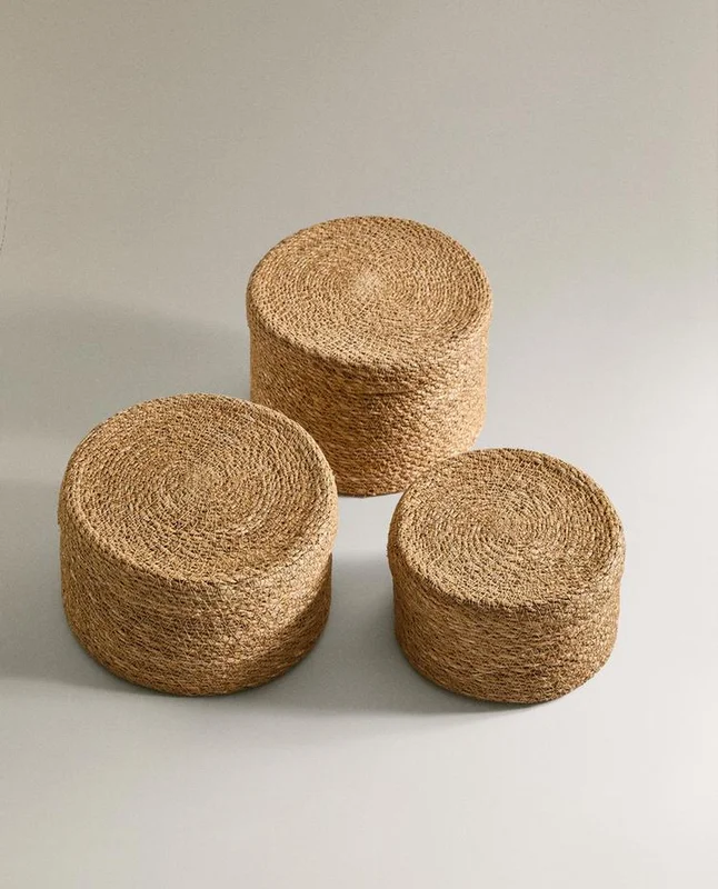 CESTA SEAGRASS TAPA en Marrón - Canastos, Uruguay | Zara Home, vista 3