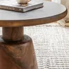 MESA ALMOND - SUAR TOSTADO - DIAMETRO 70 CMS en Marrón - Mesas de living, Uruguay | La Iberica, vista 18 de 20