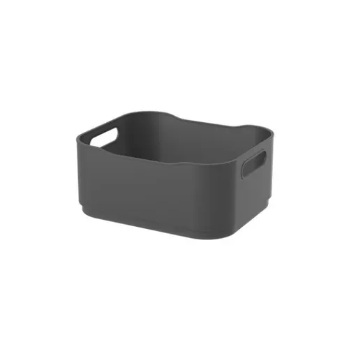 CESTO PLASTICO 2,9L 18,5X15X8CM FIT GRIS OSCURO en Gris - Canastos, Uruguay | Decohogar