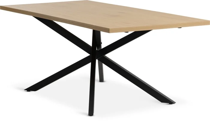 Mesa de comedor NORTOFT 95x200 roble/negro en Madera natural - Mesas de comedor, Uruguay | JYSK