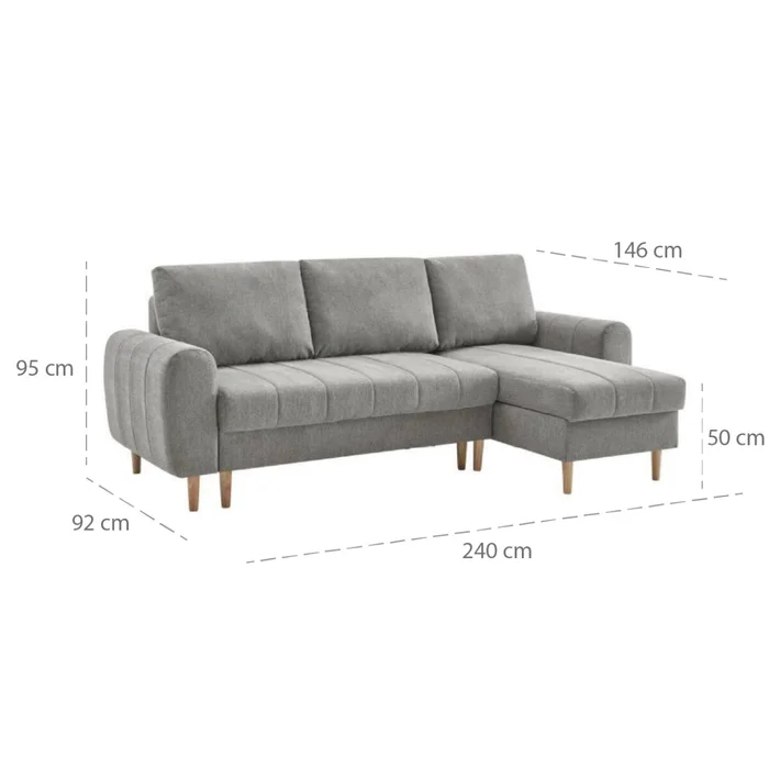 Sillón Esquinero con Baúles amplios - Amo - Gris Claro en Gris - Sillones y sofás, Uruguay | Rústico Hogar, vista 4