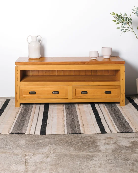 RACK ITACARÉ 1,45mt en Madera natural - Muebles para TV, Uruguay | Fundamento Muebles