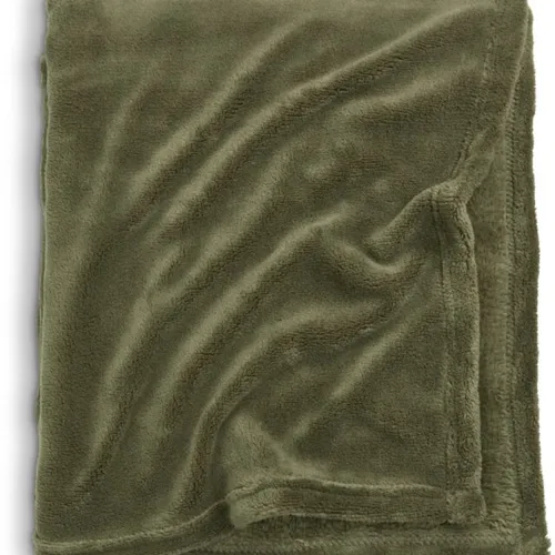 Manta DRAGEHODE 140x200 fleece oliva osc en Verde oliva - Textiles, Uruguay | JYSK