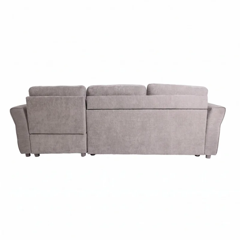 Sofá Cama Chaise/baúl Tela Gris Bristol en Gris - Sillones y sofás, Uruguay | Divino, vista 8