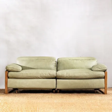Sillón Reclinable Cuero Veneto Aqua - Sillones y sofás, Uruguay | Aihaus