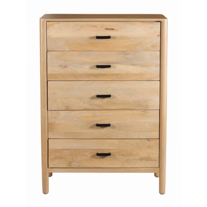 Cajonera 5 Cajones Madera-de-mango Natural-beige Woodside en Madera natural - Cómodas, Uruguay | Divino, vista 2