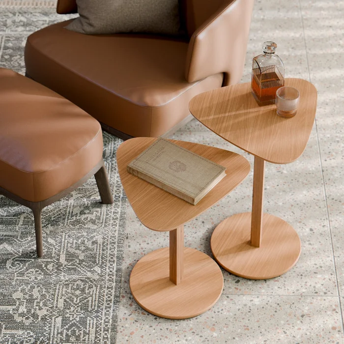 Conjunto de Mesas Lateral Paris Irregular - Linea Ares en Madera natural - Mesas de living, Uruguay | Balton, vista 4