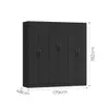 Armario Ropero Placard de 6 Puertas Línea Plus con 2 Cajones y Perchero Horizontal - MDP - Negro en Negro - Roperos y placares, Uruguay | Mulata, vista 5 de 11