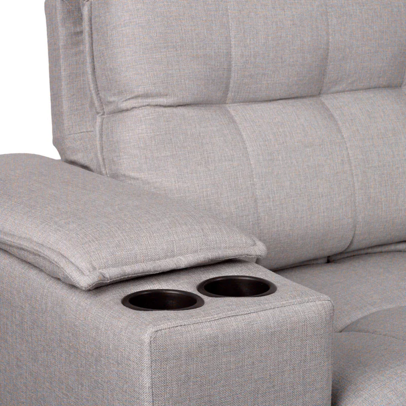 Sofa Retractil 3 Cuerpos Tela Gris Atlanta Gris Osc en Gris - Sillones y sofás, Uruguay | Divino, vista 8
