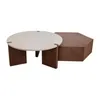Mesa Ratona Madera Marron Armonía Cast/bco en Multicolor - Mesas de living, Uruguay | Divino, vista 2 de 3