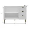 Bajo Mesada 2 Puertas 3 Cajones Mdf Tiradores Metalicos en Blanco, Uruguay | Soy Hogar, vista 2