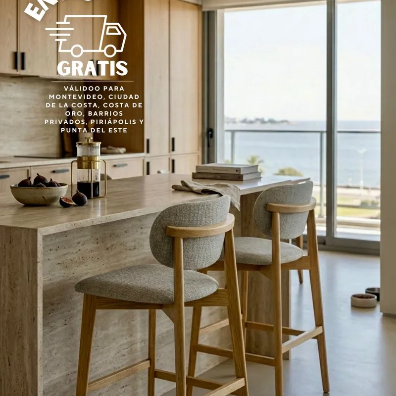 BANQUETA AXIS Miel y Gris claro T327C en Amarillo - Muebles, Uruguay | Indrana