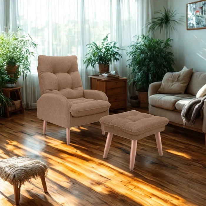 Kit Poltrona + Puff Relax - Marrón en Marrón - Sillones y sofás, Uruguay | Ecowood, vista 2