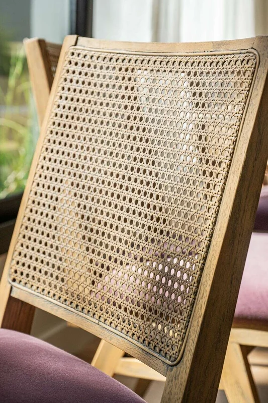 SILLA MODERNA CON ESTERILLA - TERCIOPELO UVA en Violeta - Sillas, Uruguay | La Iberica, vista 4