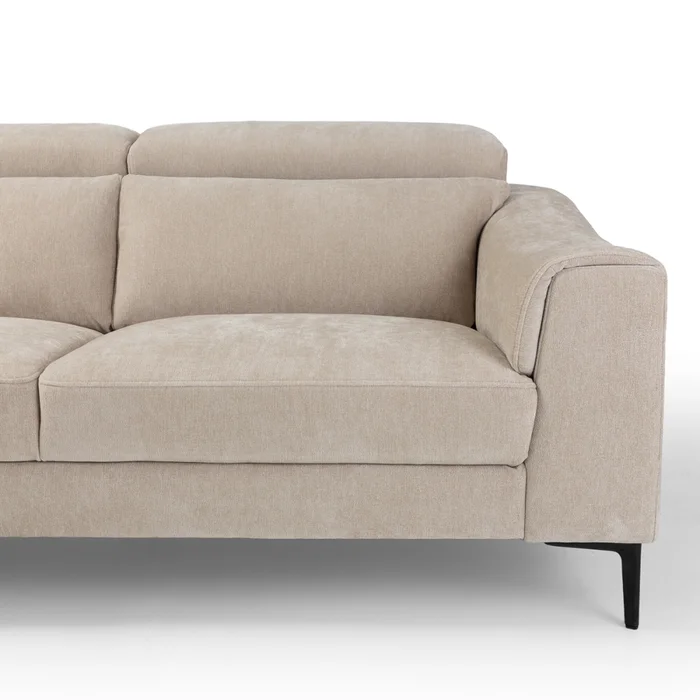 Rinconera Luke - Tela Microfibra - Chaise Izquierdo - 6686-4 Beige en Beige - Sillones y sofás, Uruguay | NYR, vista 3