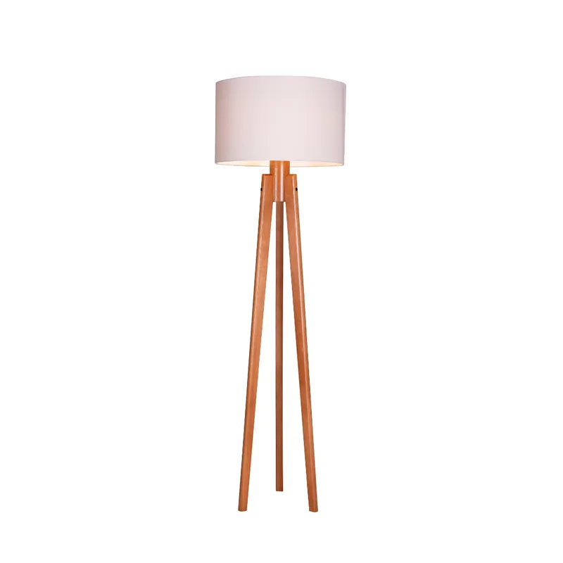 Lámpara de Pie Trippe Cilíndrica en Madera natural - Lámparas de pie, Uruguay | Berna home
