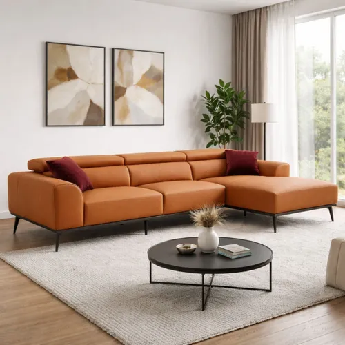 Sofá DUNA CUERO Marrón DERECHO - Sillones y sofás, Uruguay | Viasono