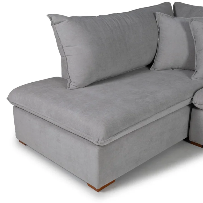 Rinconera Atualitta - Tela Microfibra - Chaise Izquierdo - TC1009 (Plata) en Gris - Sillones y sofás, Uruguay | Nyr, vista 4