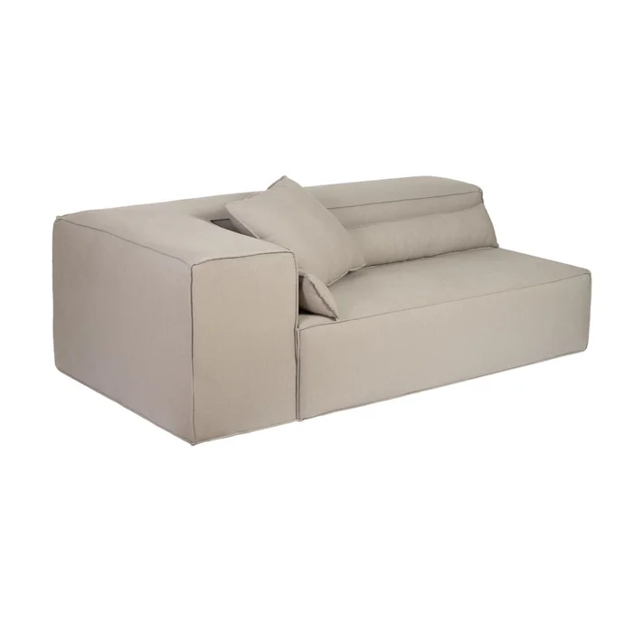 Sofá Kai 1 Cuerpo Tela Gris Modular Chaise Con Brazo Izquierdo en Gris - Sillones y sofás, Uruguay | Divino, vista 8
