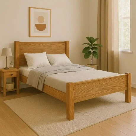 Cama 2 plazas Linea El Dorado en Madera natural - Dormitorio, Uruguay | La Cueva Muebles, vista 8