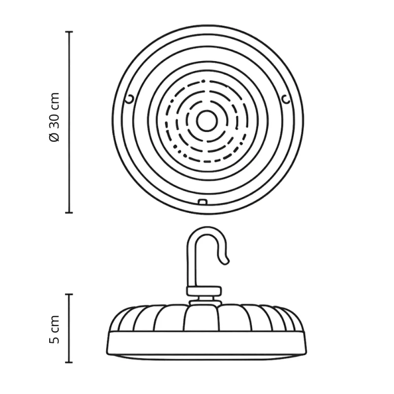 Campana LEDVANCE OSRAM Highbay Value G3 200W 4000K en Negro - Lámparas colgantes, Uruguay | Serlux, vista 5