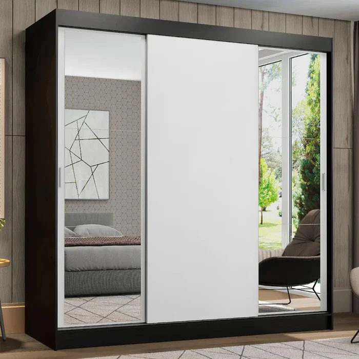 Ropero Placard Matrimonial Reno 180CM Pareja con 2 Espejos 3 Puertas C en Multicolor - Roperos y placares, Uruguay | Balton, vista 12