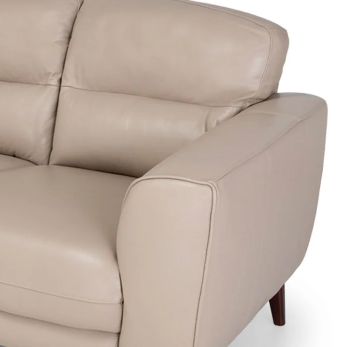 Sofá Valentino - Cuero Básico - 2 cuerpos - 519 (Beige) en Beige - Sillones y sofás, Uruguay | NYR, vista 3