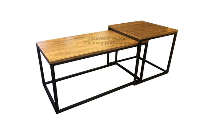 Mesa ratona nido doble en Negro - Mesas de living, Uruguay | Horacio Home