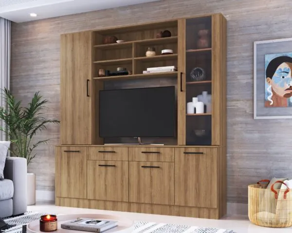 Modular Medellín en Madera natural - Muebles para TV, Uruguay | Palermo Casa Deco