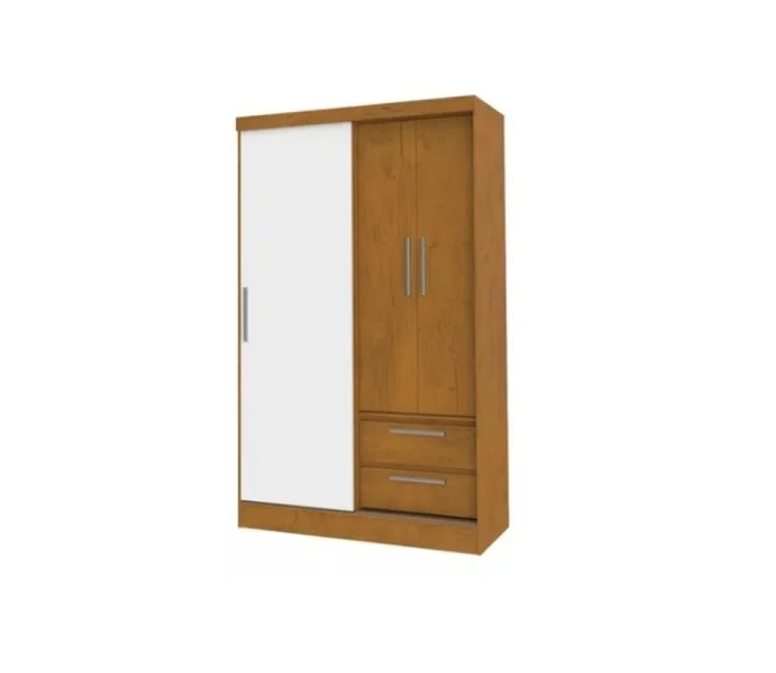Ropero Alicante 3 Puertas 2 Cajones Avena/blanco Mdp en Multicolor - Roperos y placares, Uruguay | Albanés