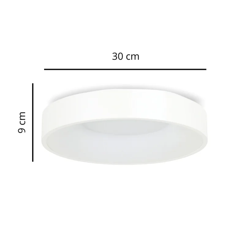 Plafon LED Redondo Philly 30 CM Blanco en Blanco - Lámparas colgantes, Uruguay | Serlux, vista 7