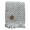 MANTA TEJIDA POLIESTER 125X150CM ZIG ZAG GRIS en Gris - Textiles, Uruguay | Decohogar, vista 2 de 3