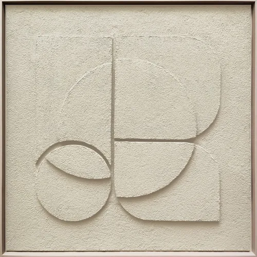 CUADRO TEXTURED CANVAS ABSTRACTO OFF WHITE MARCO MADERA en Off-white - Decoración de pared, Uruguay | Champagne Home