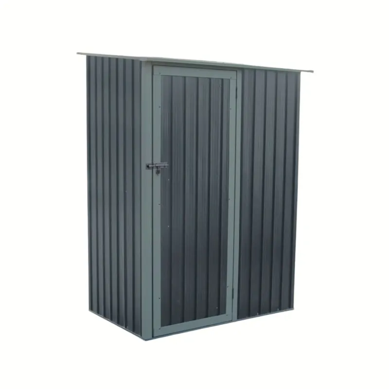 Galpón de Jardín Metalico Compacto con Puerta Batiente 1.27 m2 en Gris - Muebles para el exterior, Uruguay | Rústico Hogar