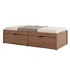 Cama Madera Maciza Con Cajones - 1 plaza - Linea beauty / Funcional - Marron en Marrón - Dormitorio, Uruguay | Rústico Hogar, vista 1 de 4
