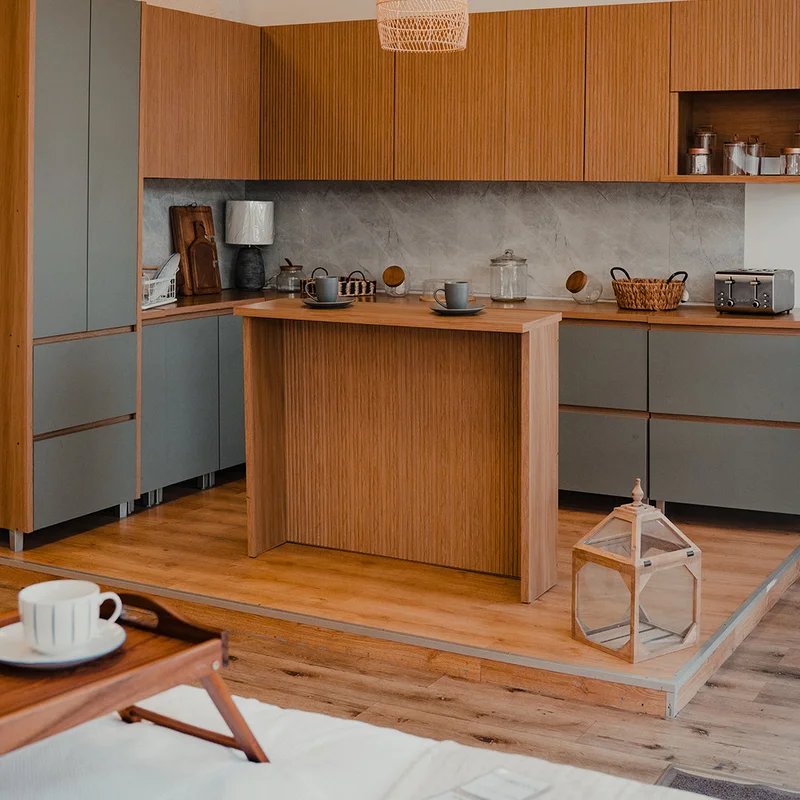 Isla desayunador - Sueca 120cm Marrón en Madera natural - Mesas de arrimo, Uruguay | Ecowood, vista 8