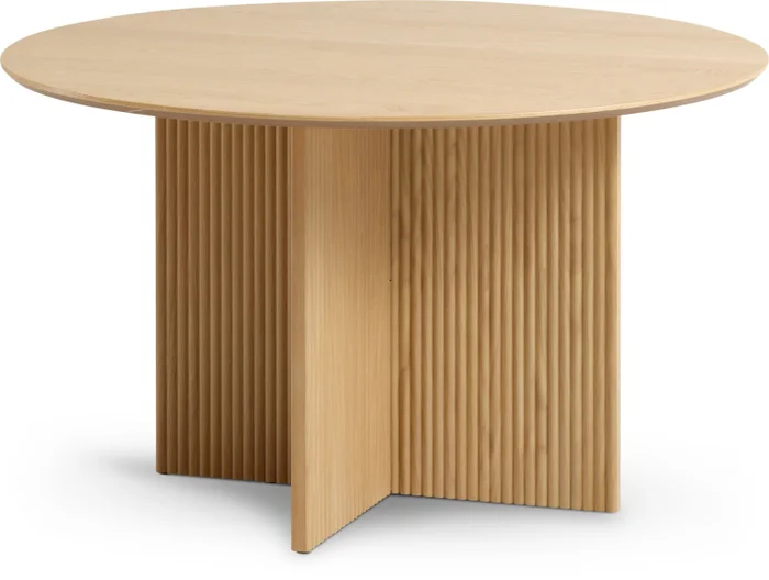 Mesa de comedor VESTERBORG Ø130 roble en Madera natural - Mesas de comedor, Uruguay | JYSK