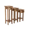 Conjunto Set De Mesas - Línea Monterrey - Nogal en Marrón - Mesas de arrimo, Uruguay | Ecowood, vista 3 de 5